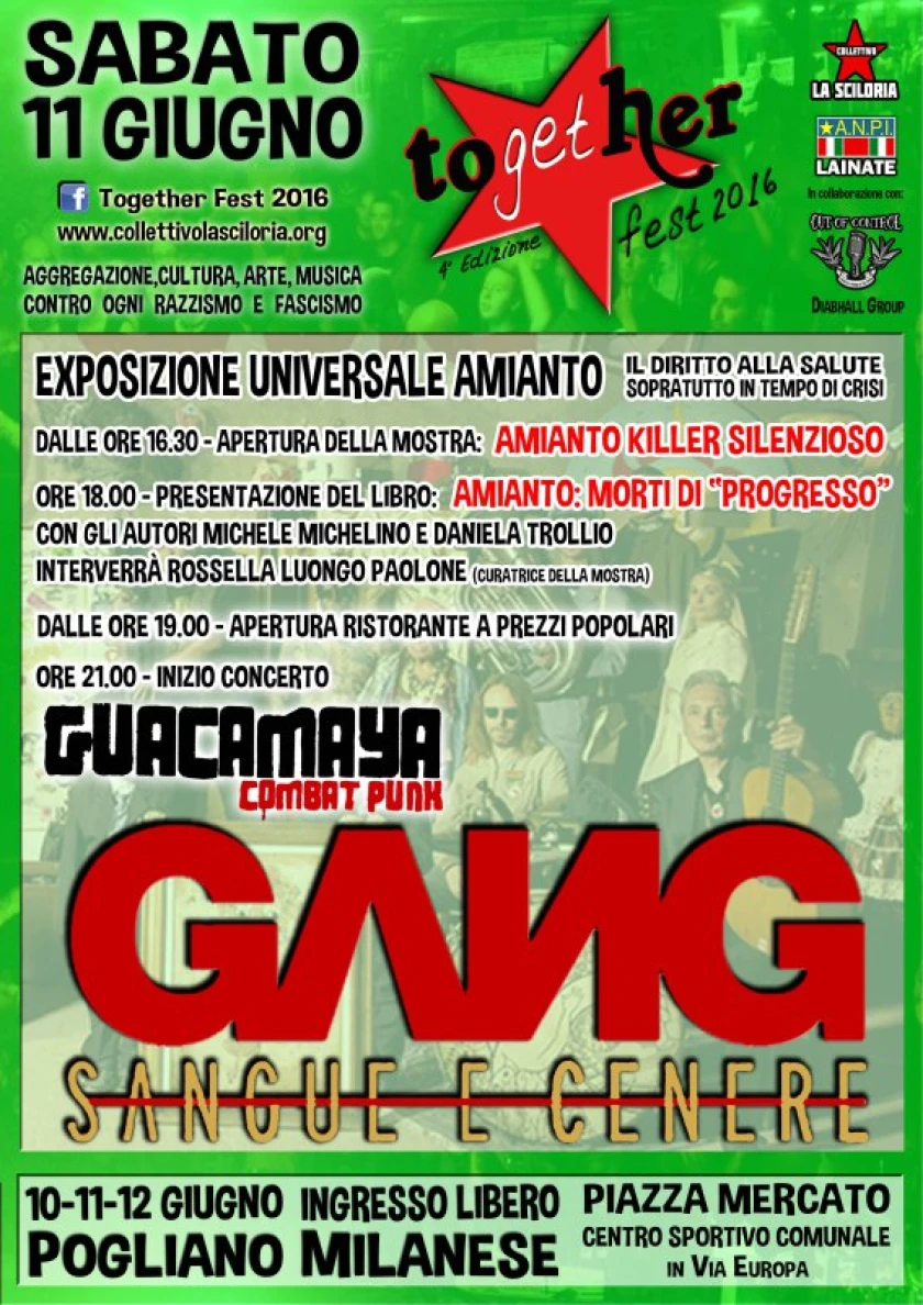 Presentazione del libro Amianto: morti di progresso a Pogliano Milanese (MI)  