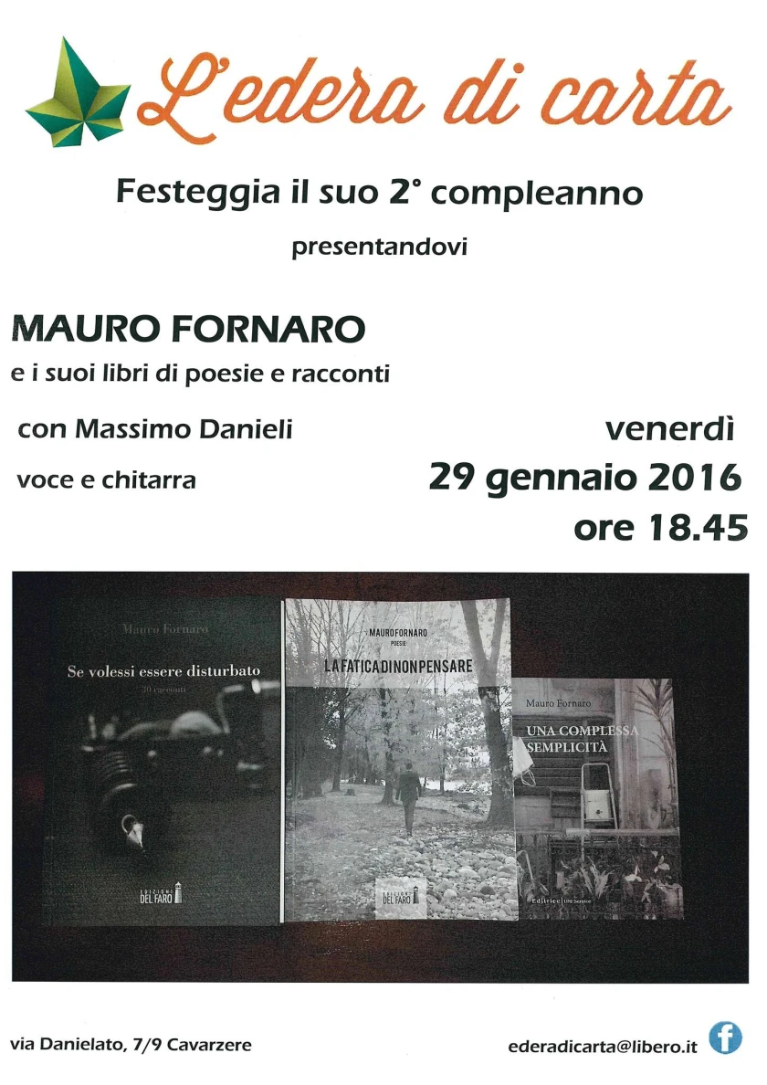 Fornaro presenta i suoi libri a Cavarzere