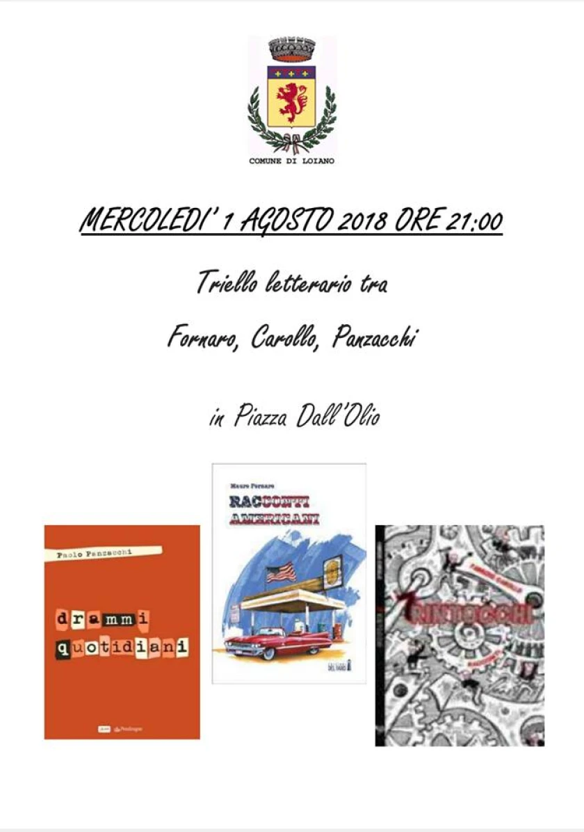 Fornaro a Loiano in un triello letterario con Racconti Americani