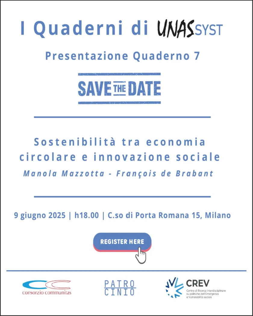 Presentazione Quaderno 7 di Unassyst: "Sostenibilità tra economia circolare e innovazione sociale"