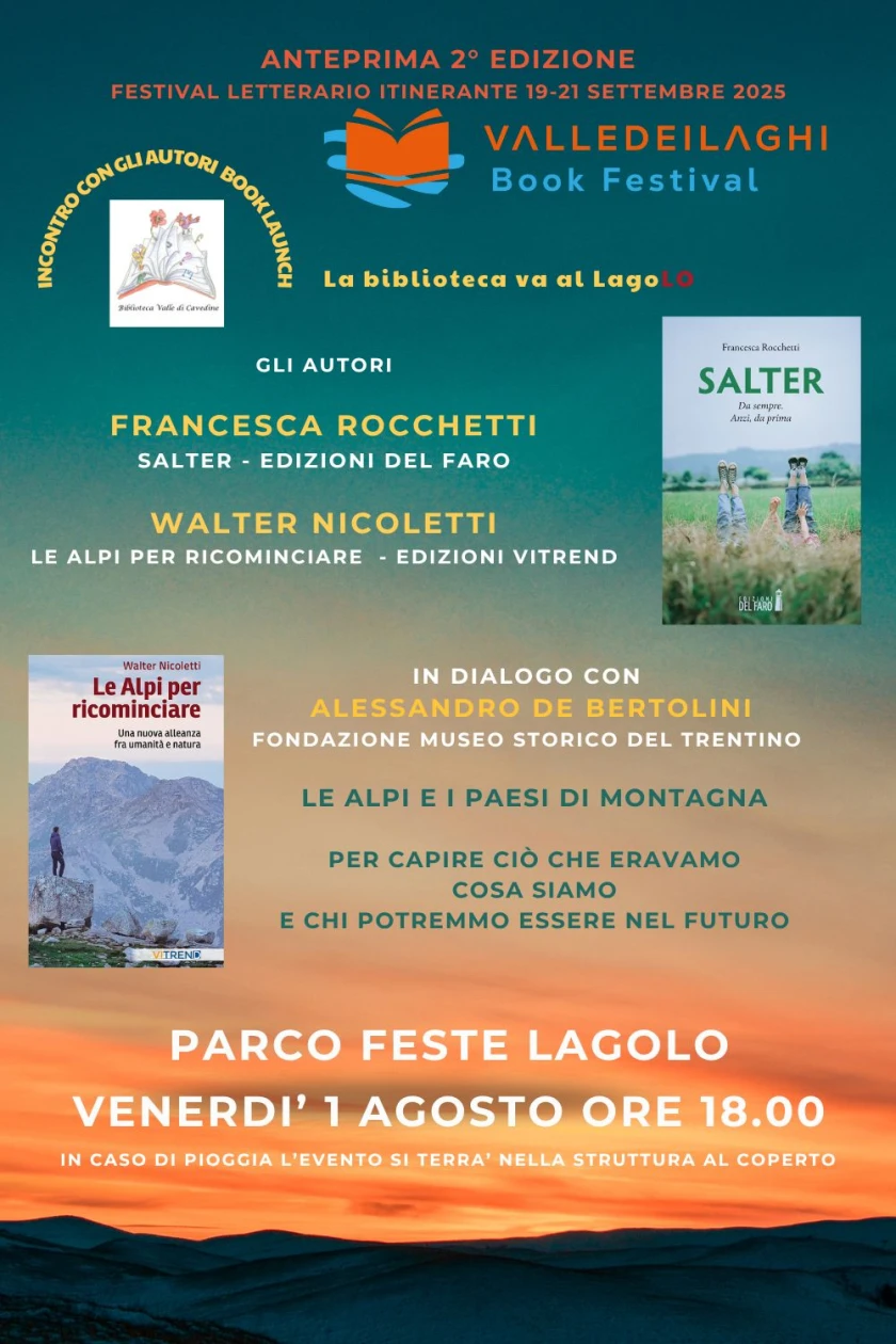Francesca Rocchetti e Walter Nicoletti dialogano con Alessandro de Bertolini sul rapporto uomo-territorio a Lagolo (TN)