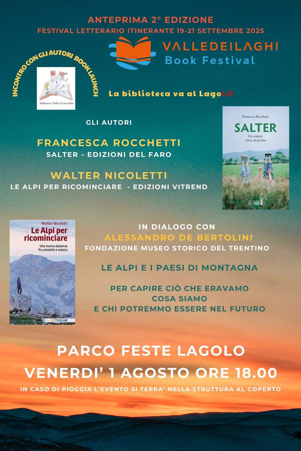 Francesca Rocchetti e Walter Nicoletti dialogano con Alessandro de Bertolini sul rapporto uomo-territorio a Lagolo (TN)