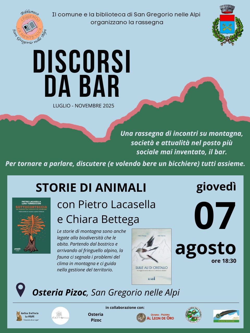 Storie di animali con Chiara Bettega e Pietro Lacasella a San Gregorio nelle Alpi (BL)