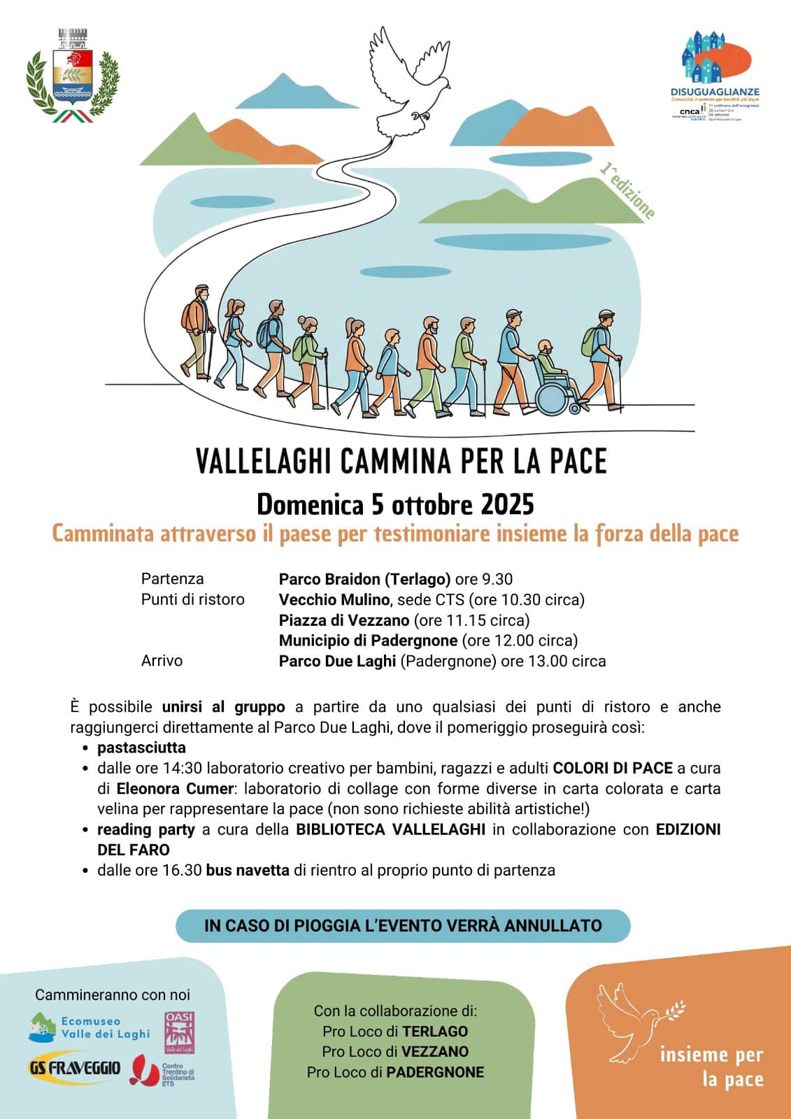 Vallelaghi cammina per la pace