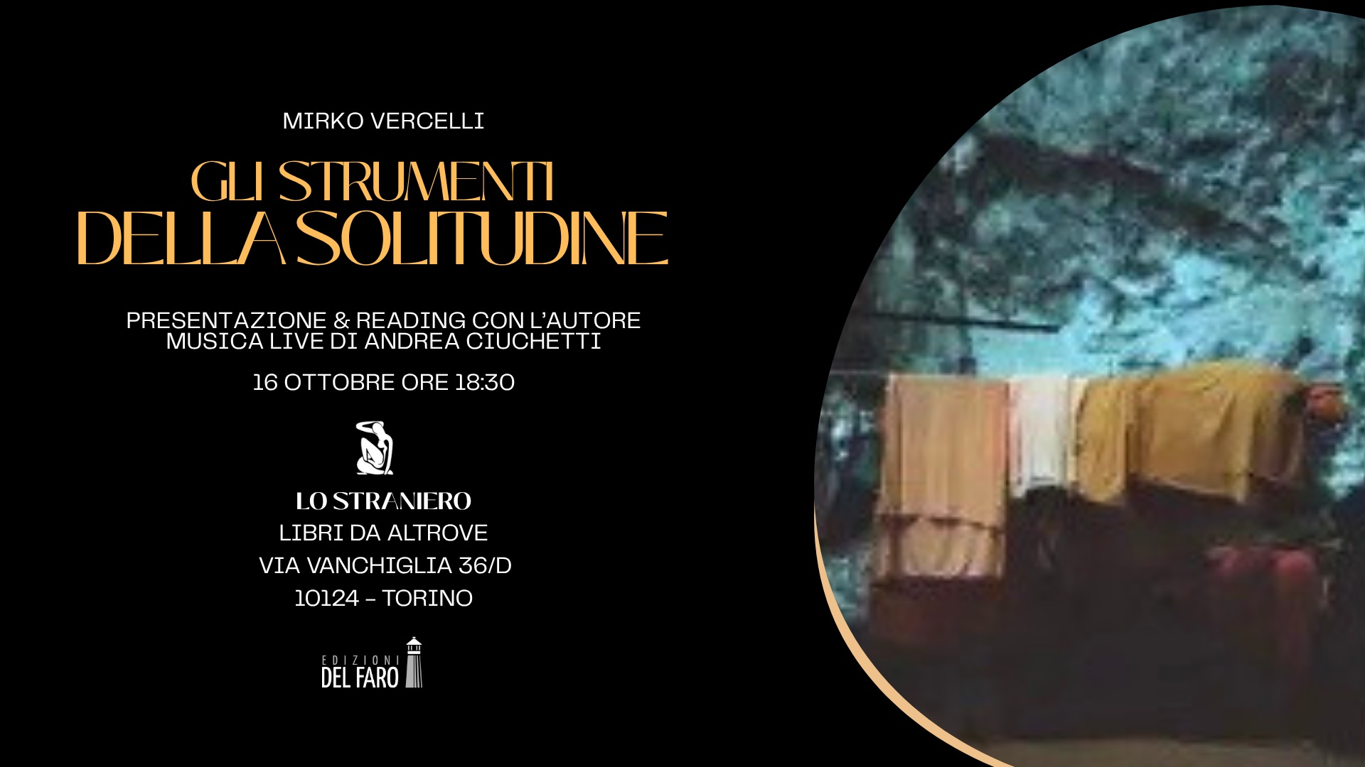 Mirko Vercelli presenta "Gli strumenti della solitudine" alla libreria "Lo straniero" a Torino