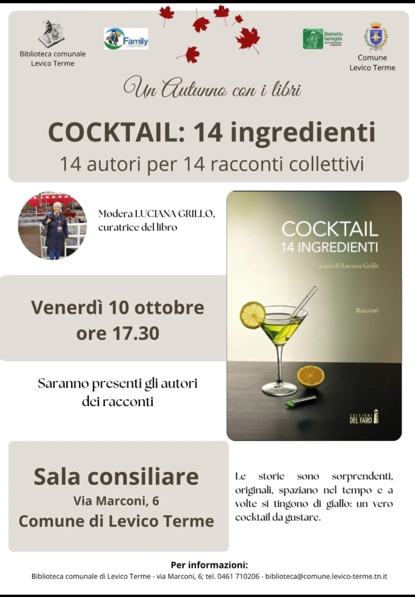 I 14 ingredienti del Cocktail shakerato da Luciana Grillo arrivano a Levico per raccontarsi