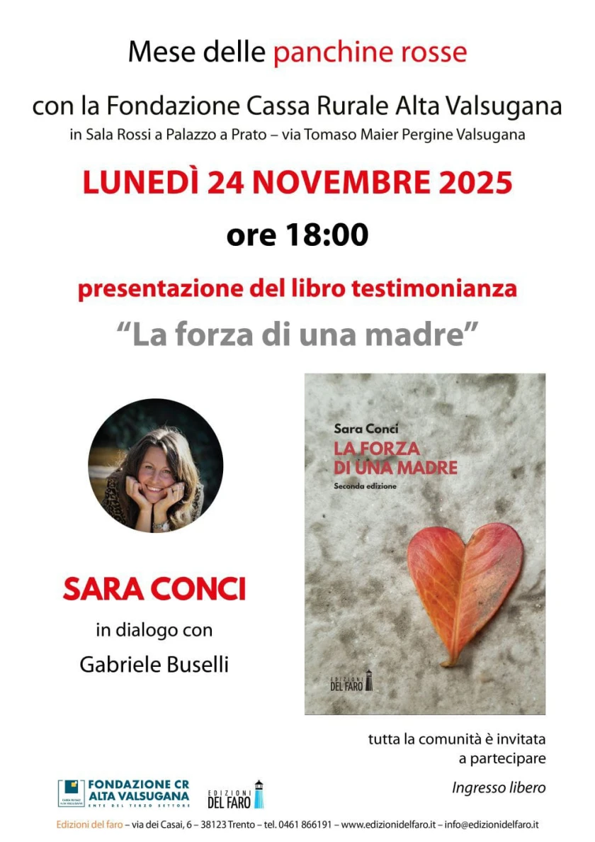 Sara Conci in dialogo con Gabriele Buselli lunedì 24 novembre