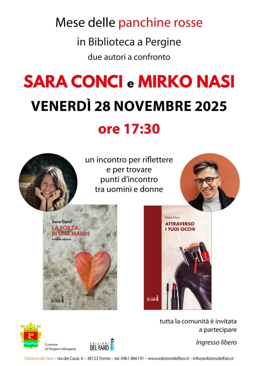 Sara Conci e Mirko Nasi in Biblioteca a Pergine il 28 novembre