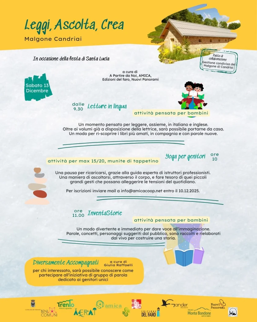 Santa Lucia al Malgone di Candriai con A partire da noi, Amica, Edizioni del faro e Nuovi Panorami