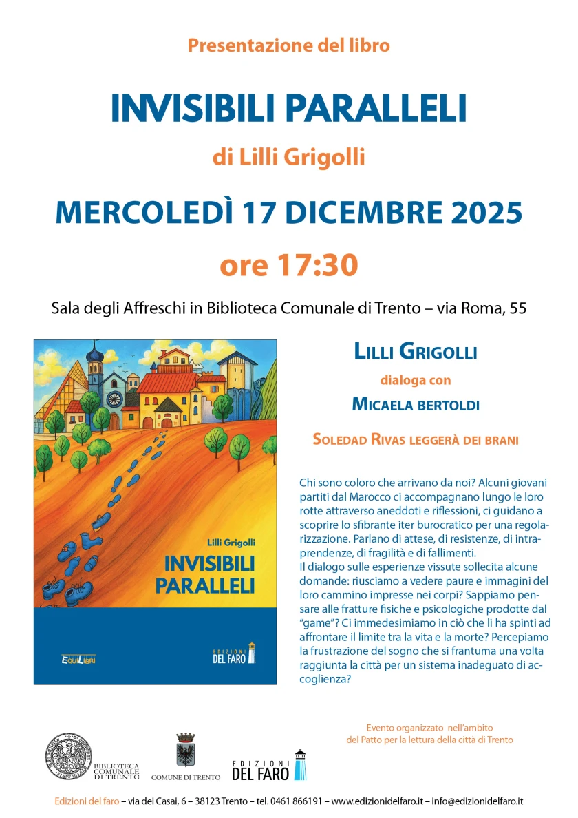 Presentazione del libro "Invisibili paralleli" di Lilli Grigolli in biblioteca a Trento