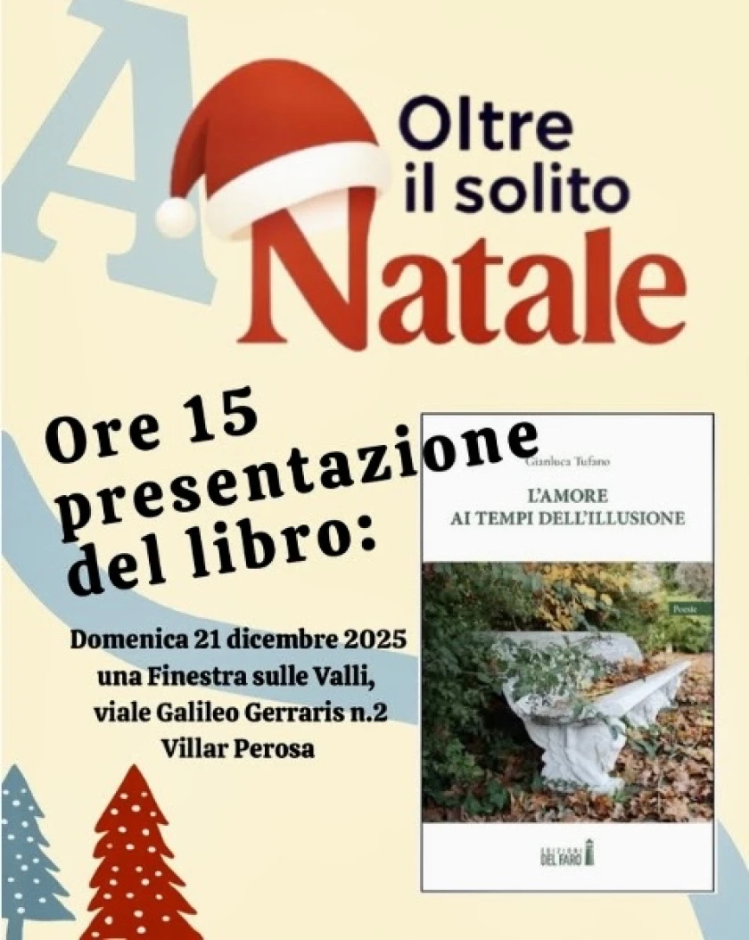Presentazione dell'ultimo libro di Gianluca Tufano "L'amore ai tempi dell'illusione" a Villar Perosa (TO)