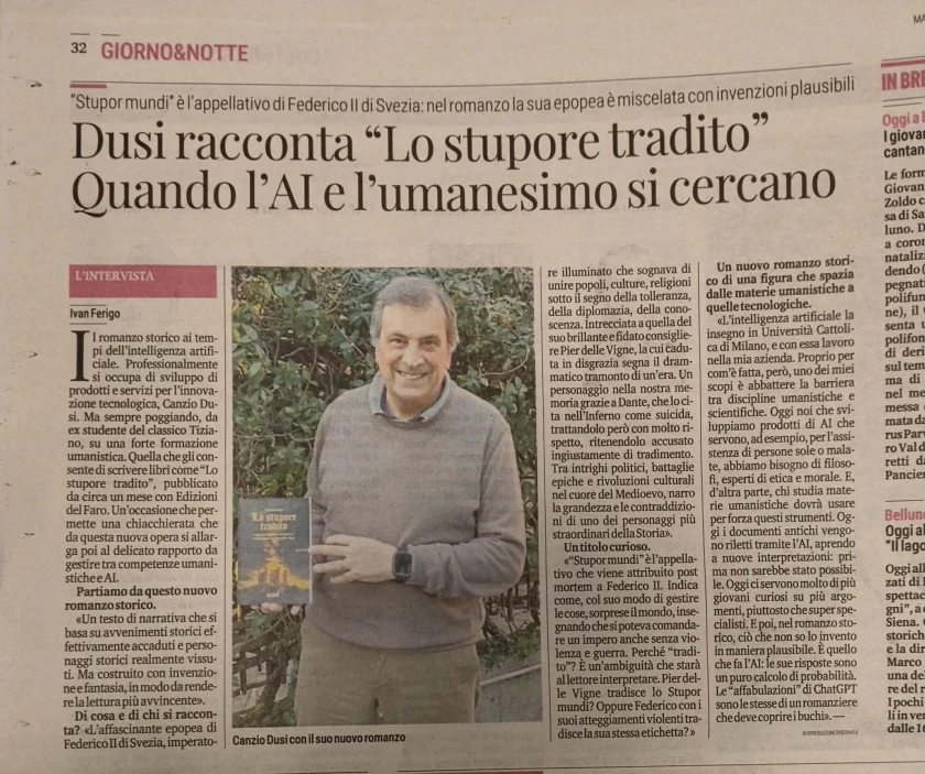 "Lo stupore tradito" recensito sul Corriere delle Alpi