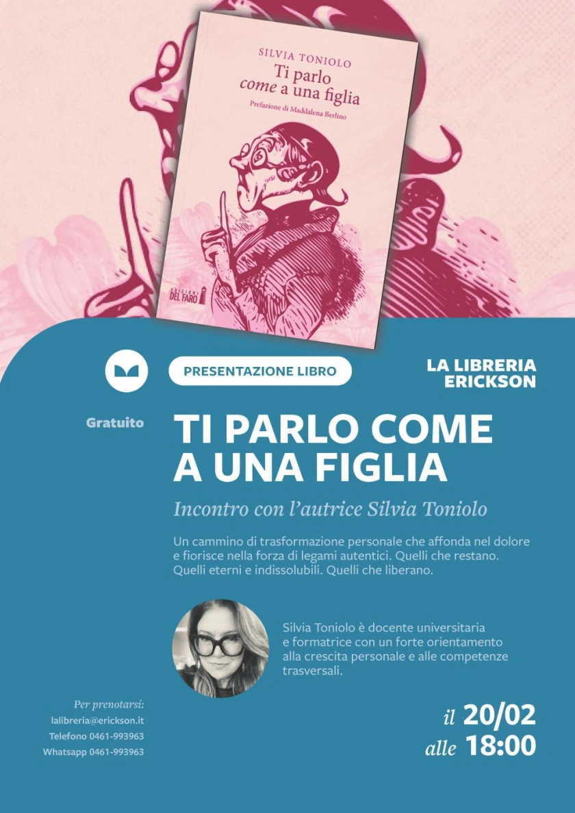 Silvia Toniolo torna alla libreria Erickson a Gardolo (TN)
