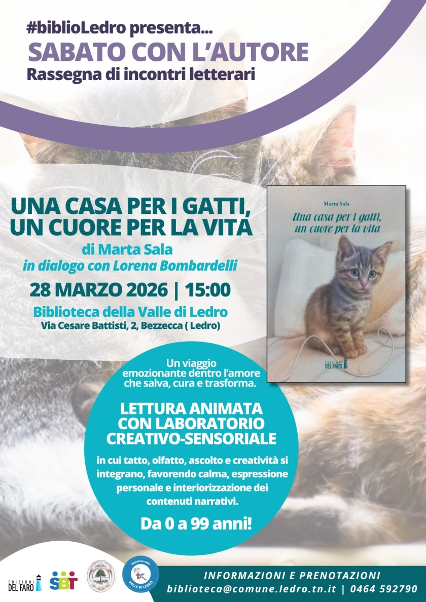 Marta Sala alla Biblioteca della Val di Ledro per i "Sabato con l'autore"