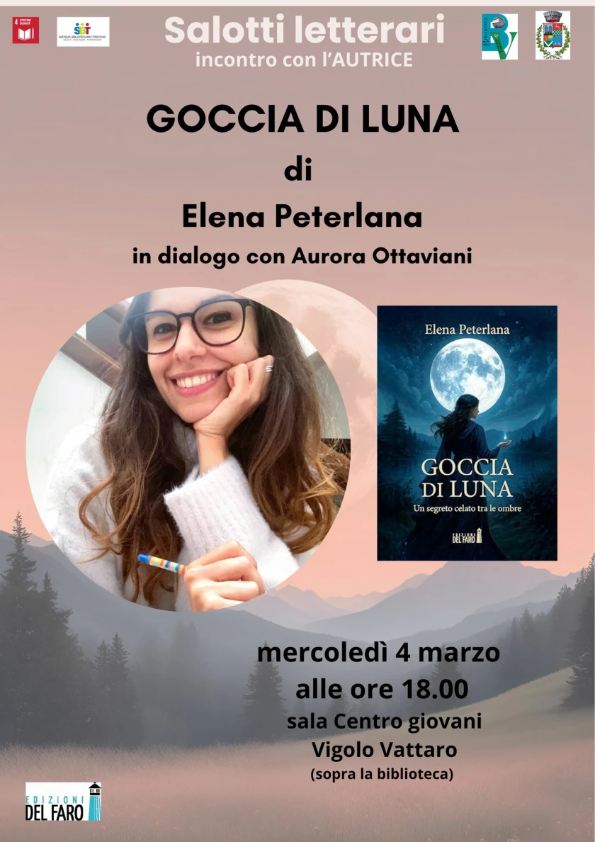 Elena Peterlana in Biblioteca a Vigolo Vattaro (TN)