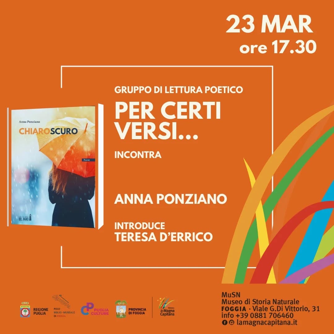 Al Museo di storia naturale di Foggia arriva la poesia di Anna Ponziano