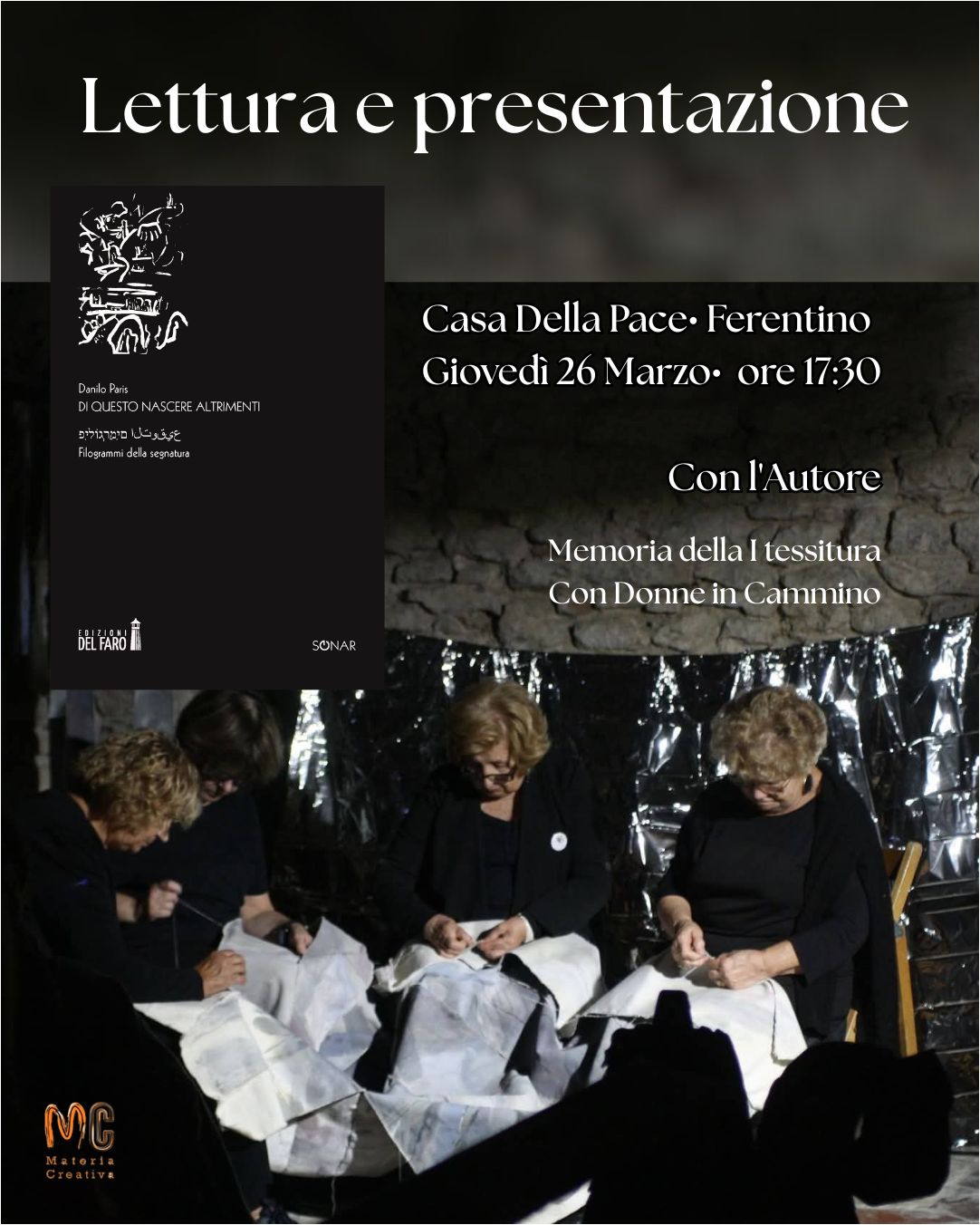 La nuova silloge di Danilo Paris alla Casa della Pa IIce di Ferentino (FR)