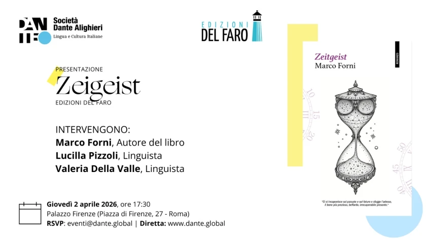 Marco Forni presenta "Zeitgeist"  nella sede centrale della Società Dante Alighieri a Roma