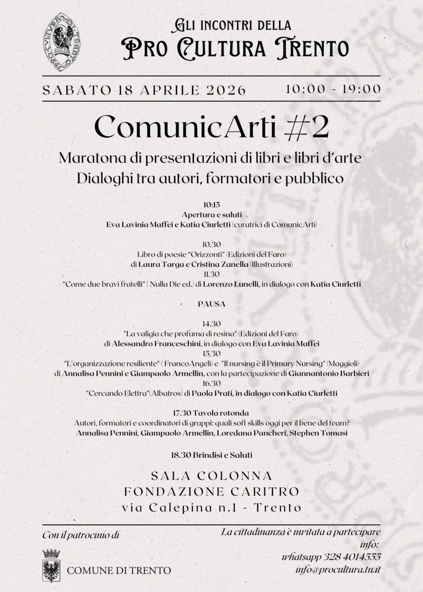 Laura Targa e Cristina Zanella con "Orizzonti" e Alessandro Franceschini con "La valigia che profuma di resina" a ComunicArti #2