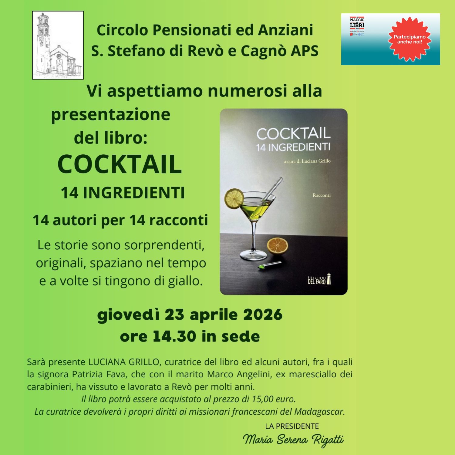 A Revò (TN) festeggiamo la giornata mondiale del libro con Cocktail 14 ingredienti