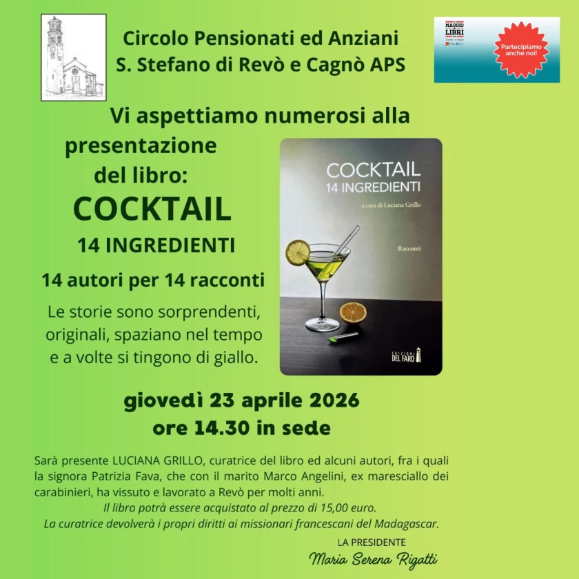 A Revò (TN) festeggiamo la giornata mondiale del libro con Cocktail 14 ingredienti