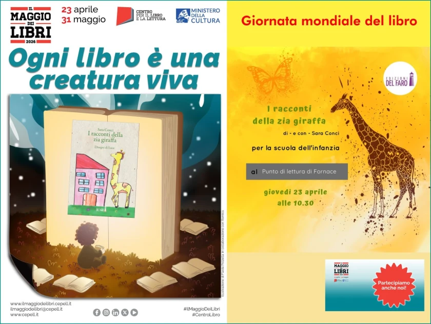 La giornata mondiale del libro con Sara Conci e "i racconti della zia giraffa"
