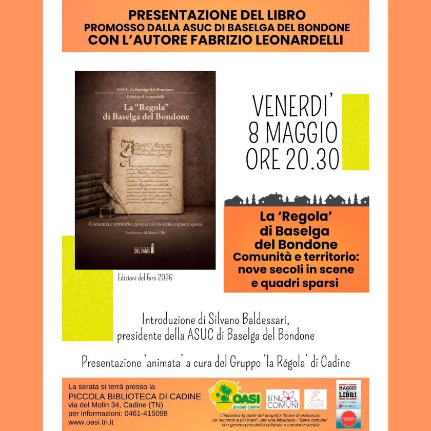 Presentazione de "La Regola di Baselga del Bondone" dell'ASUC a Cadine (TN)