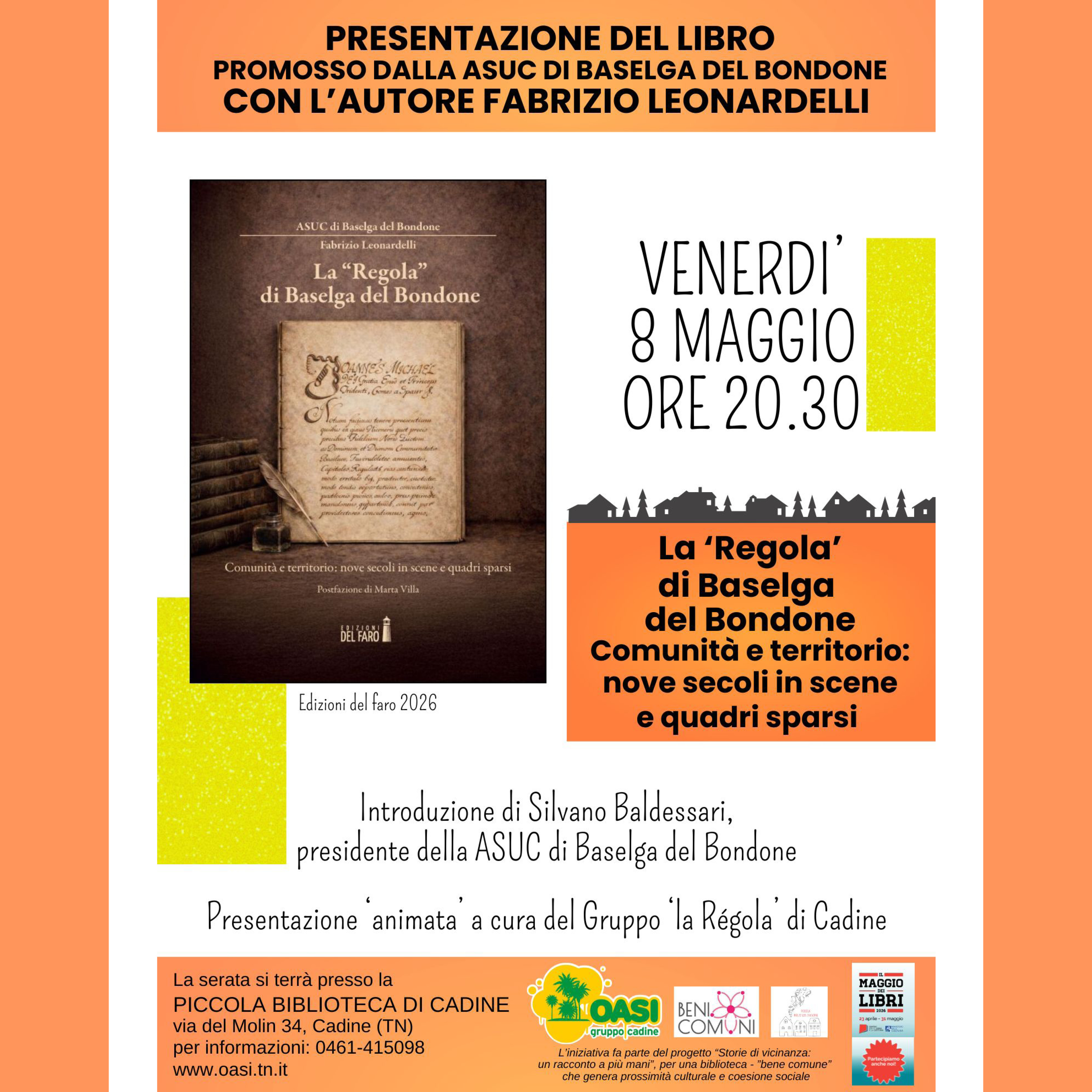 Presentazione de "La Regola di Baselga del Bondone" dell'ASUC a Cadine (TN)