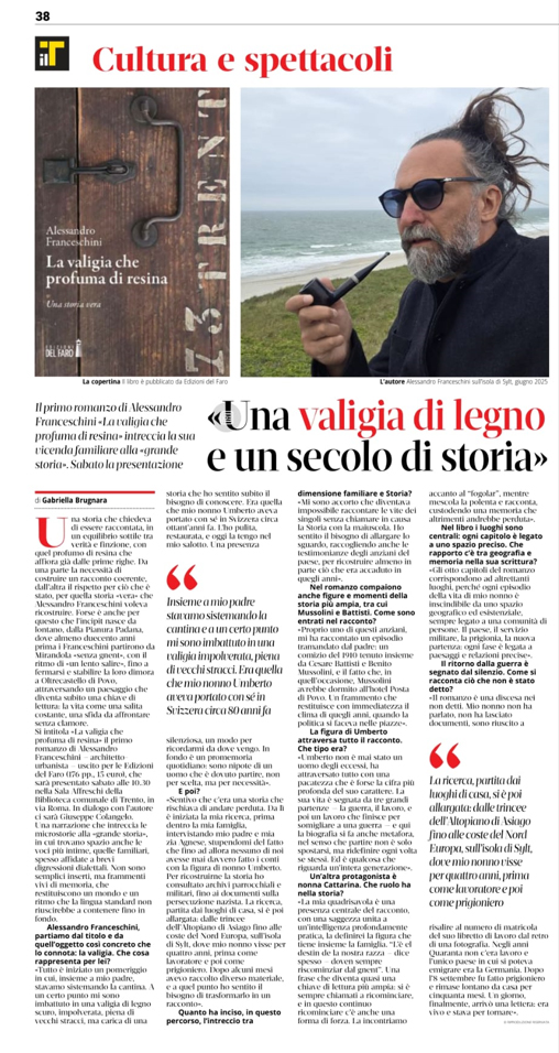 "Una valigia di legno e un secolo di storia" di Gabriella Brugnara