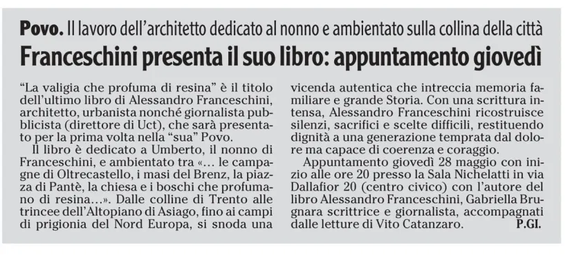 Alessandro Franceschini su l'Adige