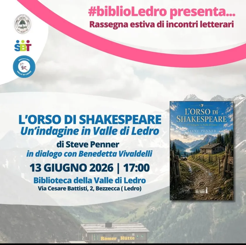 "L'orso di Shakespeare" in biblioteca a Ledro
