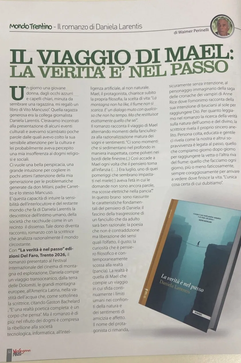 Articolo pubblicato su Valsugana News