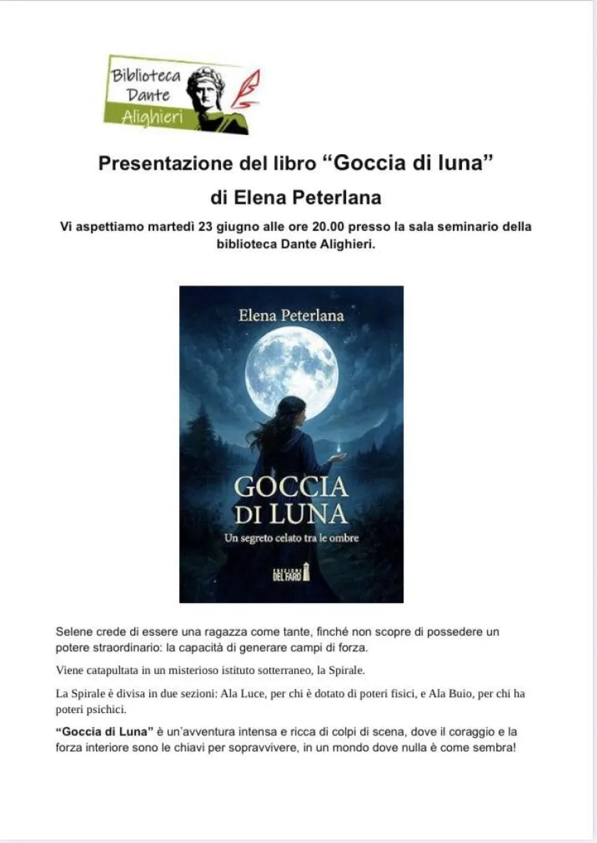 Presentazione alla biblioteca italiana Dante Alighieri di Ora (BZ)