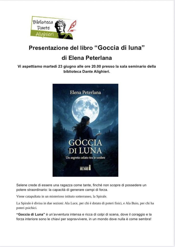 Presentazione alla biblioteca italiana Dante Alighieri di Ora (BZ)