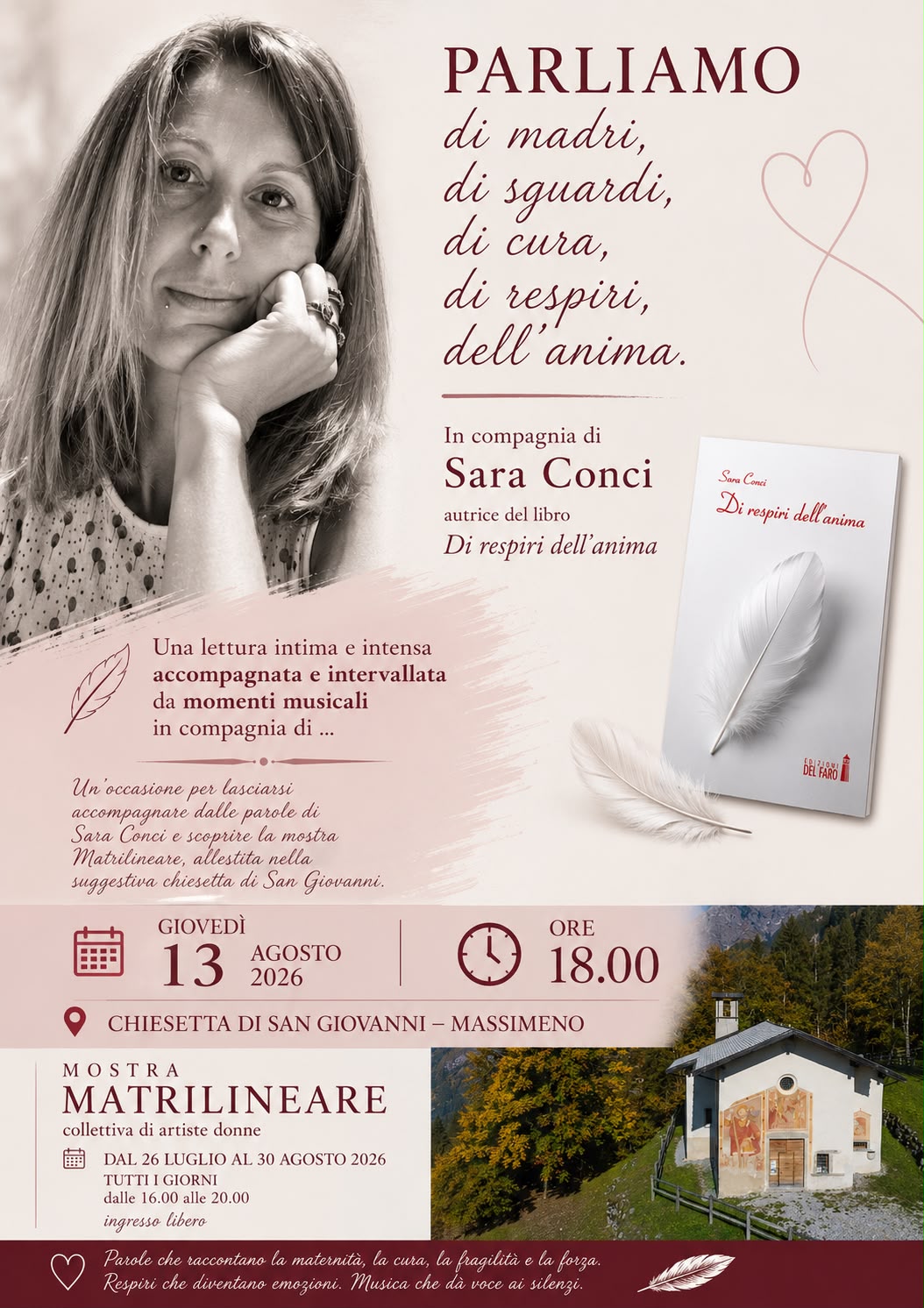 Sara Conci parla di madri, di sguardi, di cura, "di respiri dell'anima"