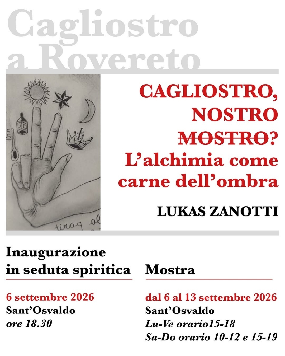 Cagliostro nostro mostro? con Lukas Zanotti a Rovereto (TN)
