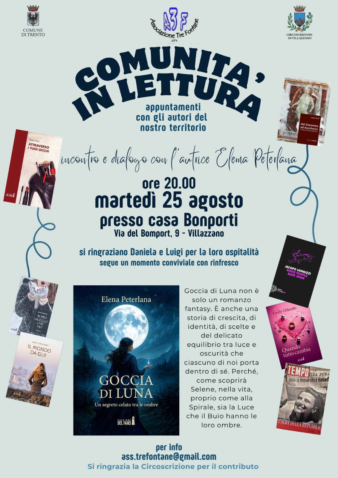 Presentazione del fantasy "Goccia di Luna" il 25 agosto 2026