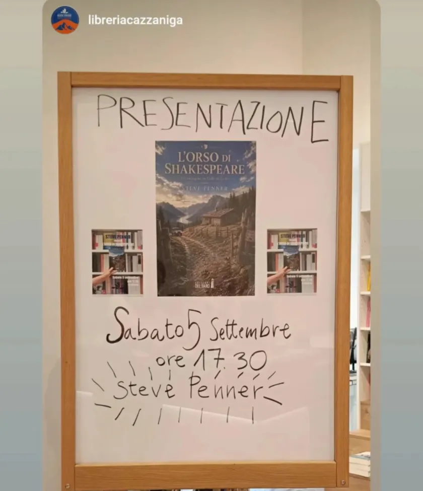 "L'orso di Shakespeare" alla nuovissima libreria Cazzaniga di Arco (TN)