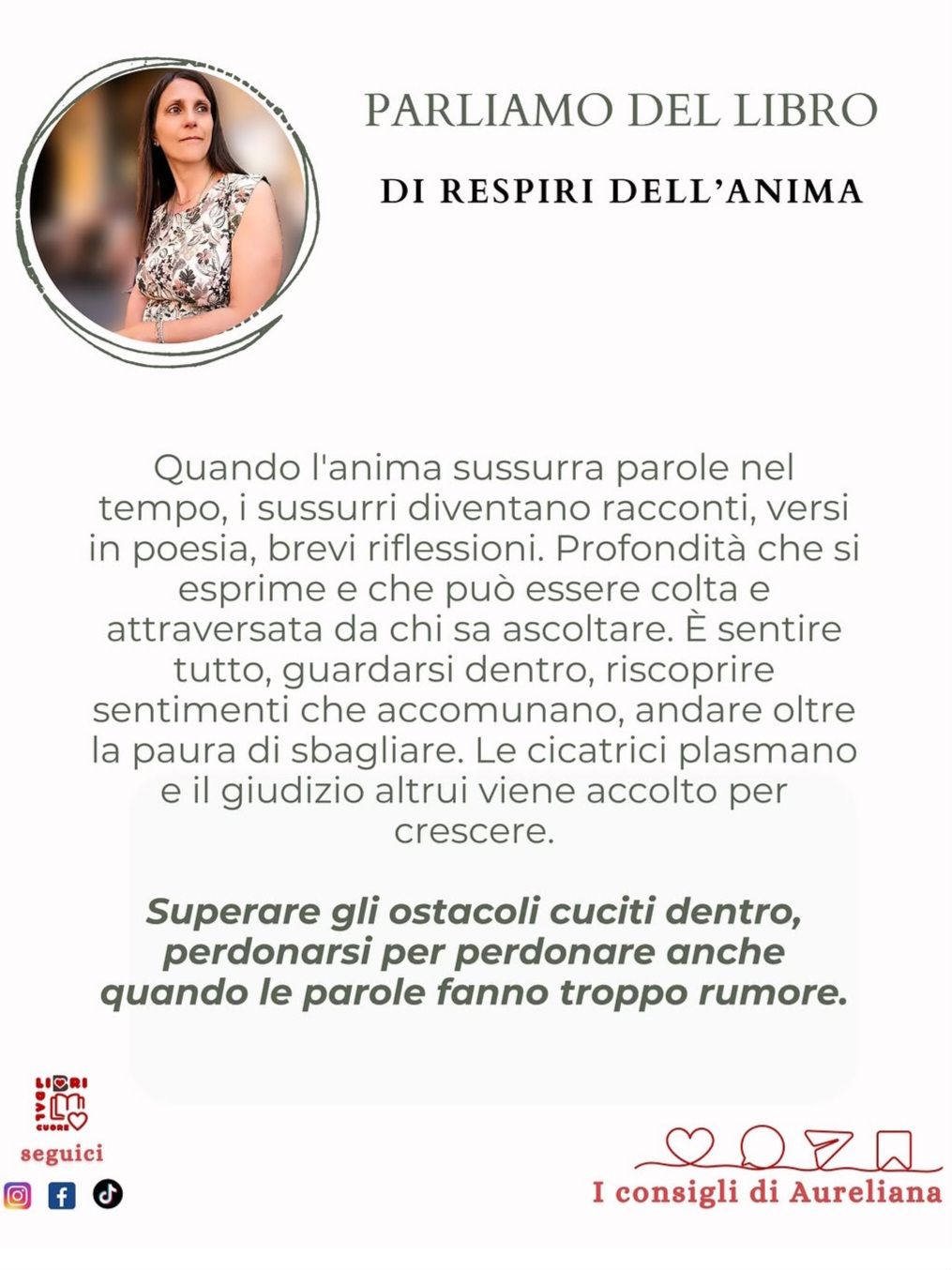 Di respiri dell'anima tra "i consigli di Aureliana" e i libri del cuore