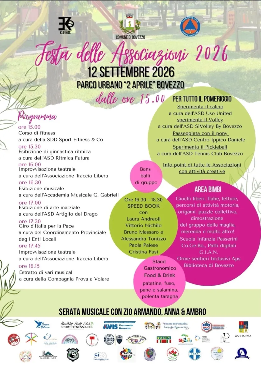 SPPED BOOK – Festa delle associazioni 2026 – per noi c'è Laura Andreoli