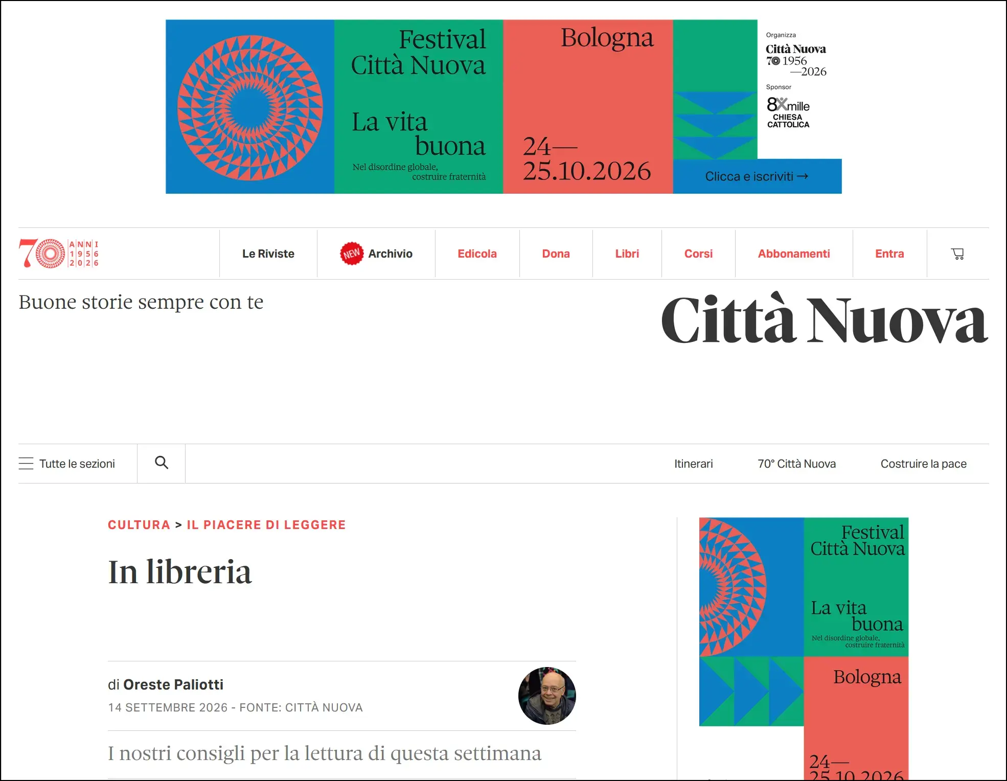 “Ero un bambino barbone” sulla rivista "Città nuova"