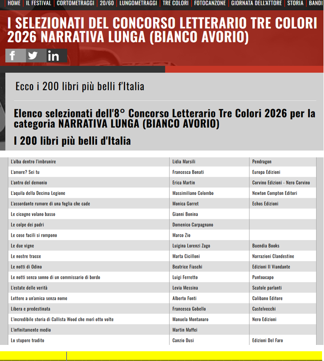 Concorso letterario "Tre colori"