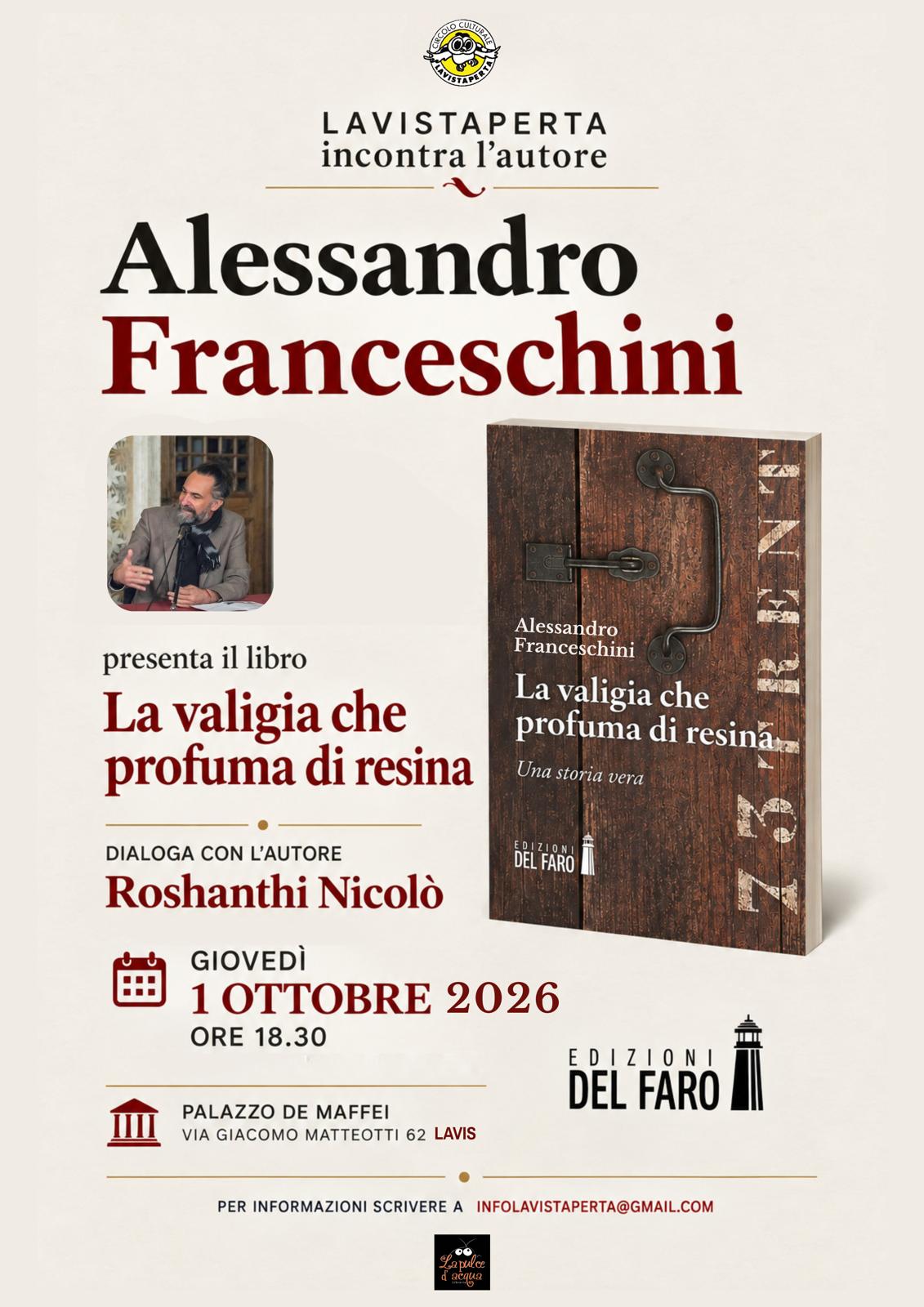 Presentazione del libro "La valigia che profuma di resina"
