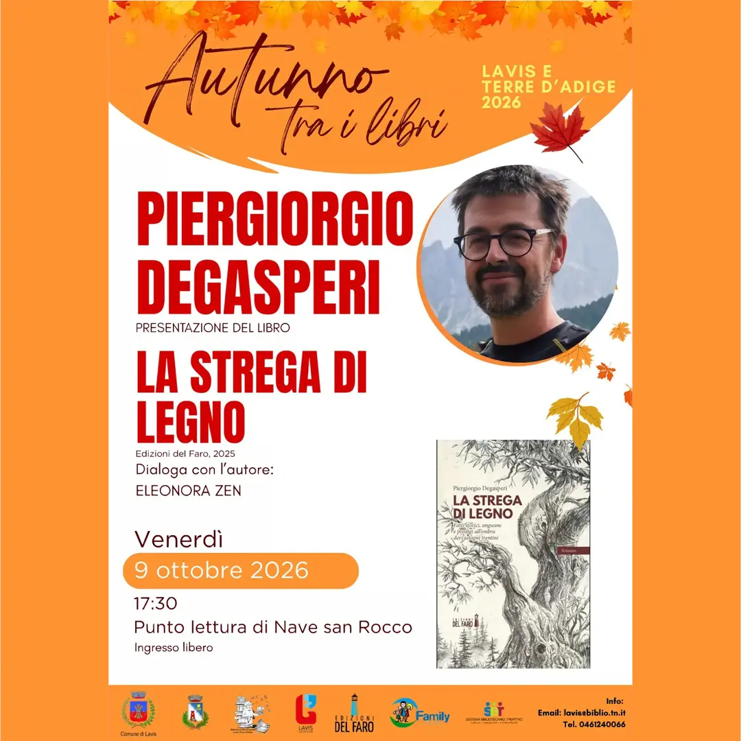 La strega di legno al punto di lettura di Nave San Rocco (TN)