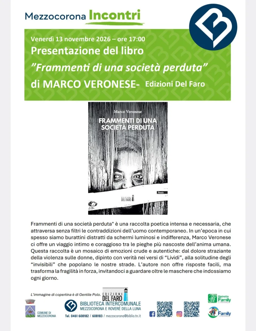 Presentazione di "Frammrenti di una società perduta" in  Biblioteca a Mezzocorona