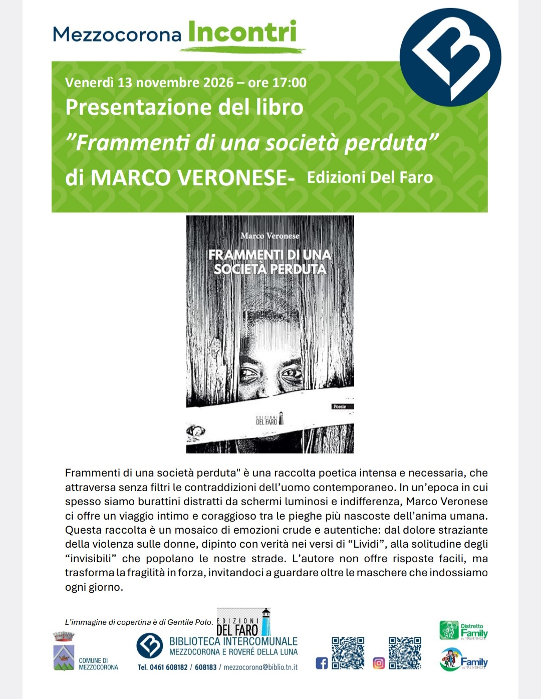Presentazione di "Frammrenti di una società perduta" in  Biblioteca a Mezzocorona