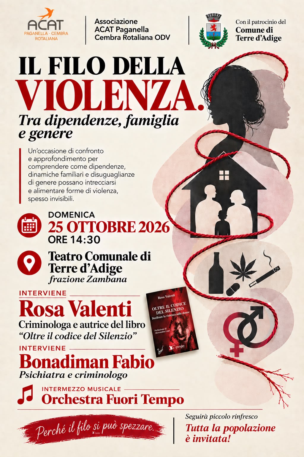 Sara Conci ospite al Teatro Comunale di Zambana (TN) con La forza di una madre