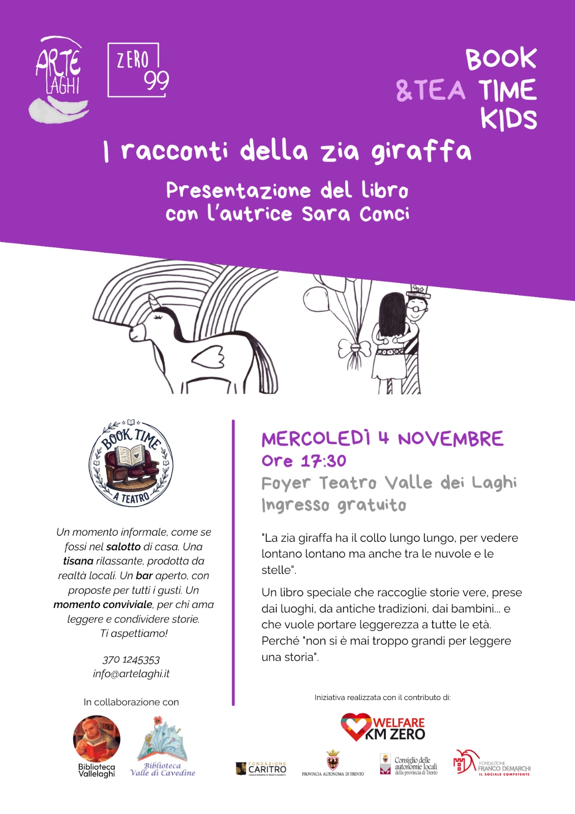 "I racconti della zia giraffa" arrivano in Valle dei Laghi