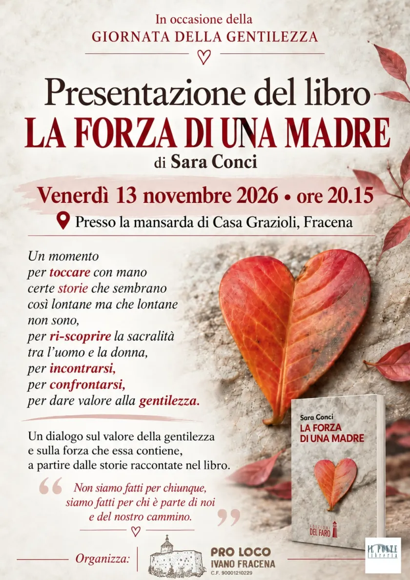 Sara Conci ospite a Fracena (TN) per parlare de "La forza di una madre"