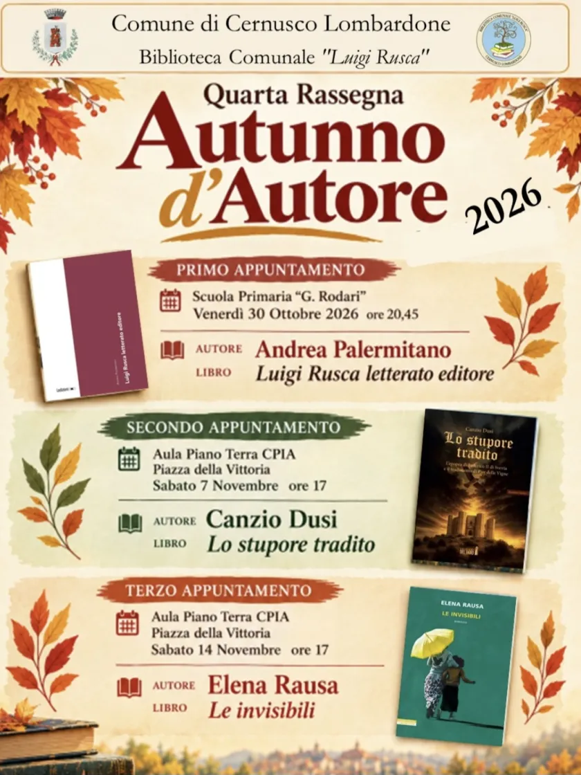 Nellì'Autunno d'Autore di Cernusco Lombardone "Lo stupore tradito" con Canzio Dusi